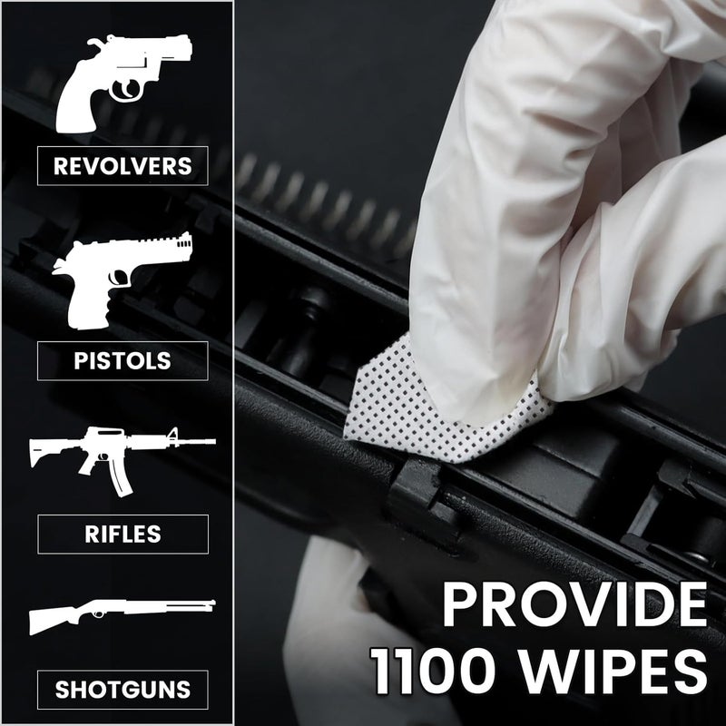 PINGMIC Gun Cleaning Supplies, 2" Lint Free Patches, Highly Absorbent Square Cloth, Fit for Most Caliber Gun Cleaning Kit - Image 5